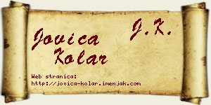 Jovica Kolar vizit kartica